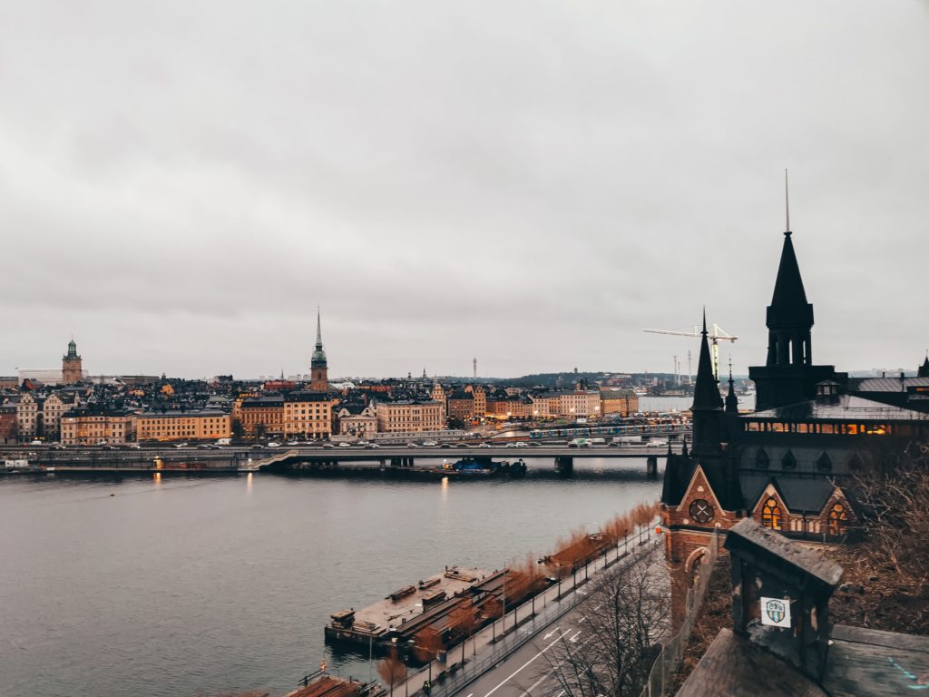 Stare miasto Sztokholm punkt widokowy