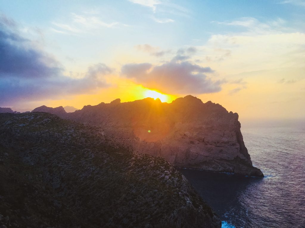 Zachód słońca widziany z Cap de Formentor